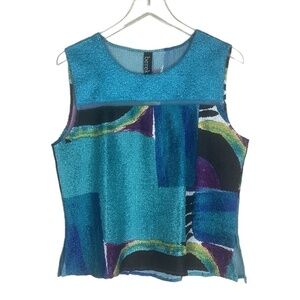 berek 80s Bold Colorblock Shell Tank Top XL‎
